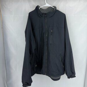 Duluth Trading Men 3XL Grab Fleece Lined Jacket Full Zip Black Long Sleeve Warm